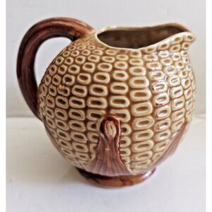 Vintage Majolica Japanese Corn Jug /Pitcher 4 3/4" x 5"
